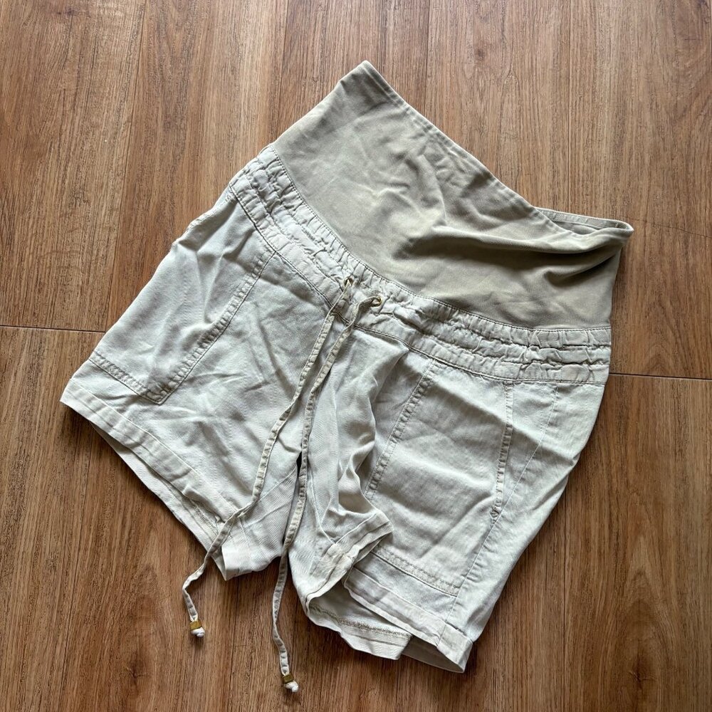 H&M Mana High Rise Cargo Pull On Shorts Khaki Tan Women’s Size 8